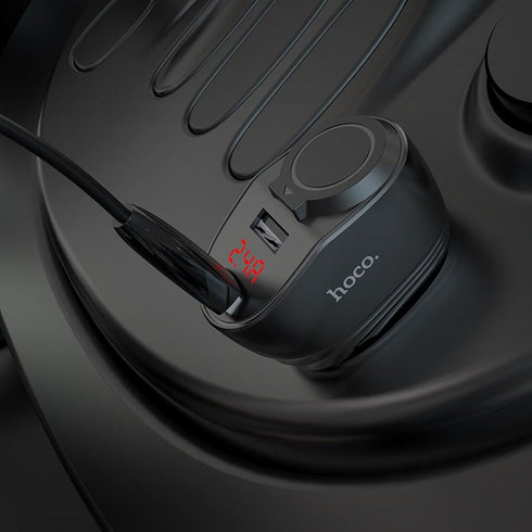 Hoco Thunder Power Car Charger With Dual USB 3.1A & Cigarette Lighter Z34